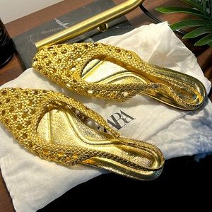 Zara Gold Sandals